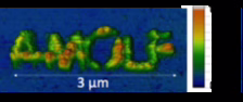 AMOLF logo fabricated by direct electrochemical deposition with a scanning nanoelectrode